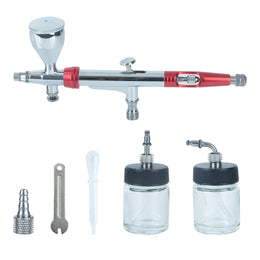 Airbrush Pen with Rotatable Air Brush Head,Gravity and Both Side Siphon Feeding
