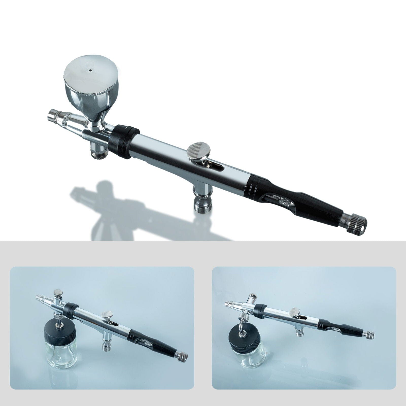 Airbrush Pen with Rotatable Air Brush Head,Gravity and Both Side Siphon Feeding -  - I-BEAUTEE