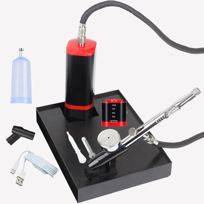 Cordless airbrush kit with replaceable battery compressor -  - I-BEAUTEE