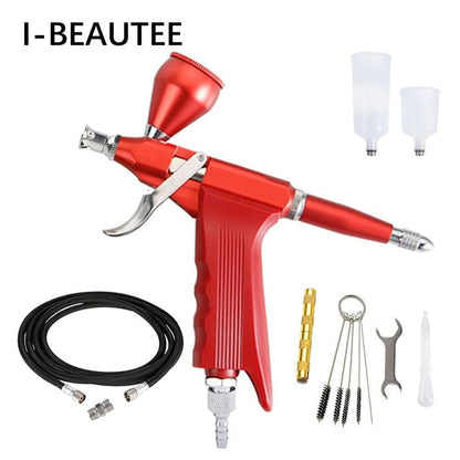 Dual Action Easy Clean Trigger Gravity Type High Capacity Spray Airbrush Gun -  - I-BEAUTEE