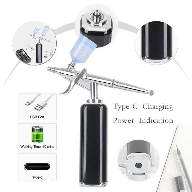 Mini Compressor Rechargeable Cordless Airbrush Kit -  - I-BEAUTEE