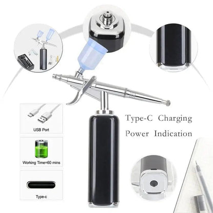 Mini Compressor Rechargeable Cordless Airbrush Kit -  - I-BEAUTEE